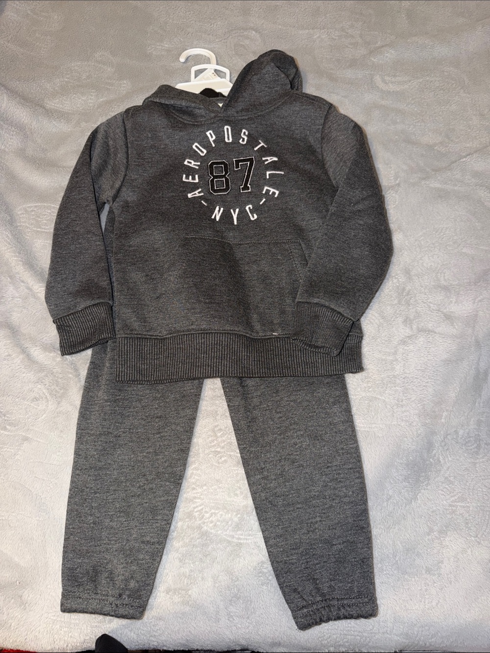 Aeropostale Kids Charcoal Gray Hoodie & Joggers - 87 Logo